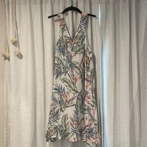 H&M Divided leaf print dress with lining